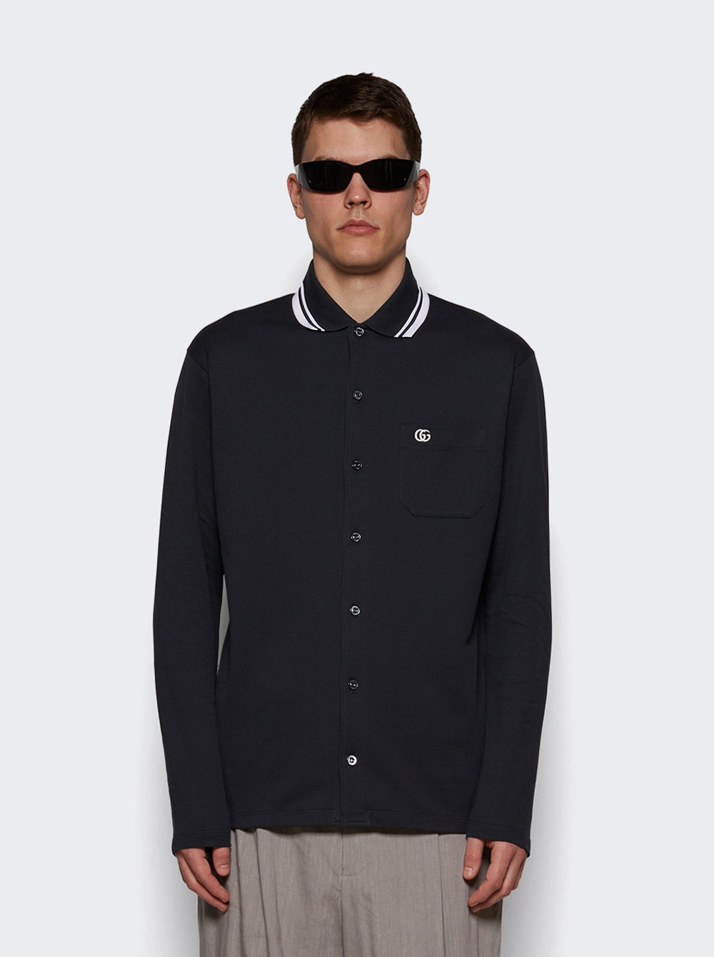 Long Sleeve Polo Shirt Anthracite - 2