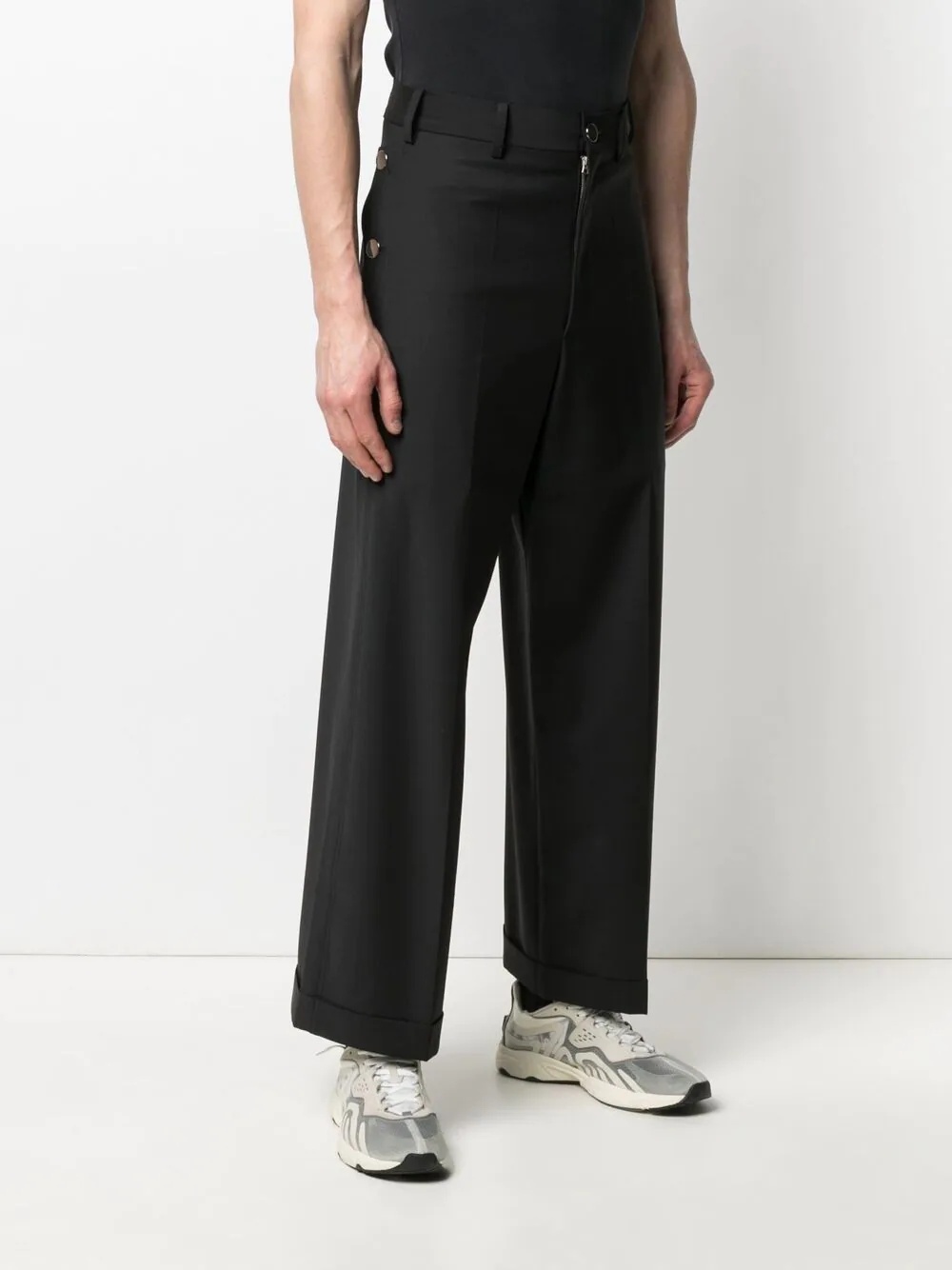 high-rise straight-leg trousers - 3