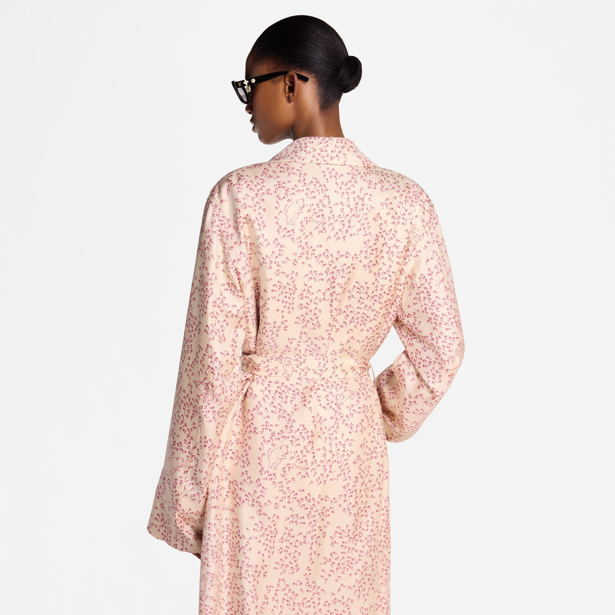 Cat-and-Mouse Print Robe - 7