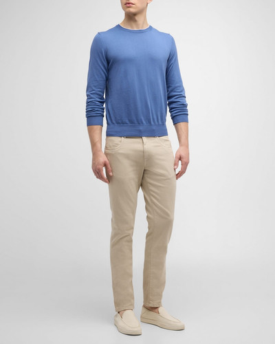 Canali Men's Slim Fit Denim Flat-Front Pants outlook