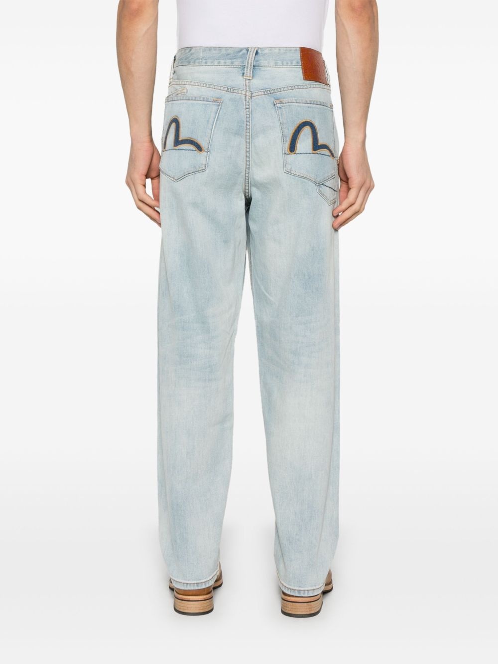seven-pocket washed jeans - 4