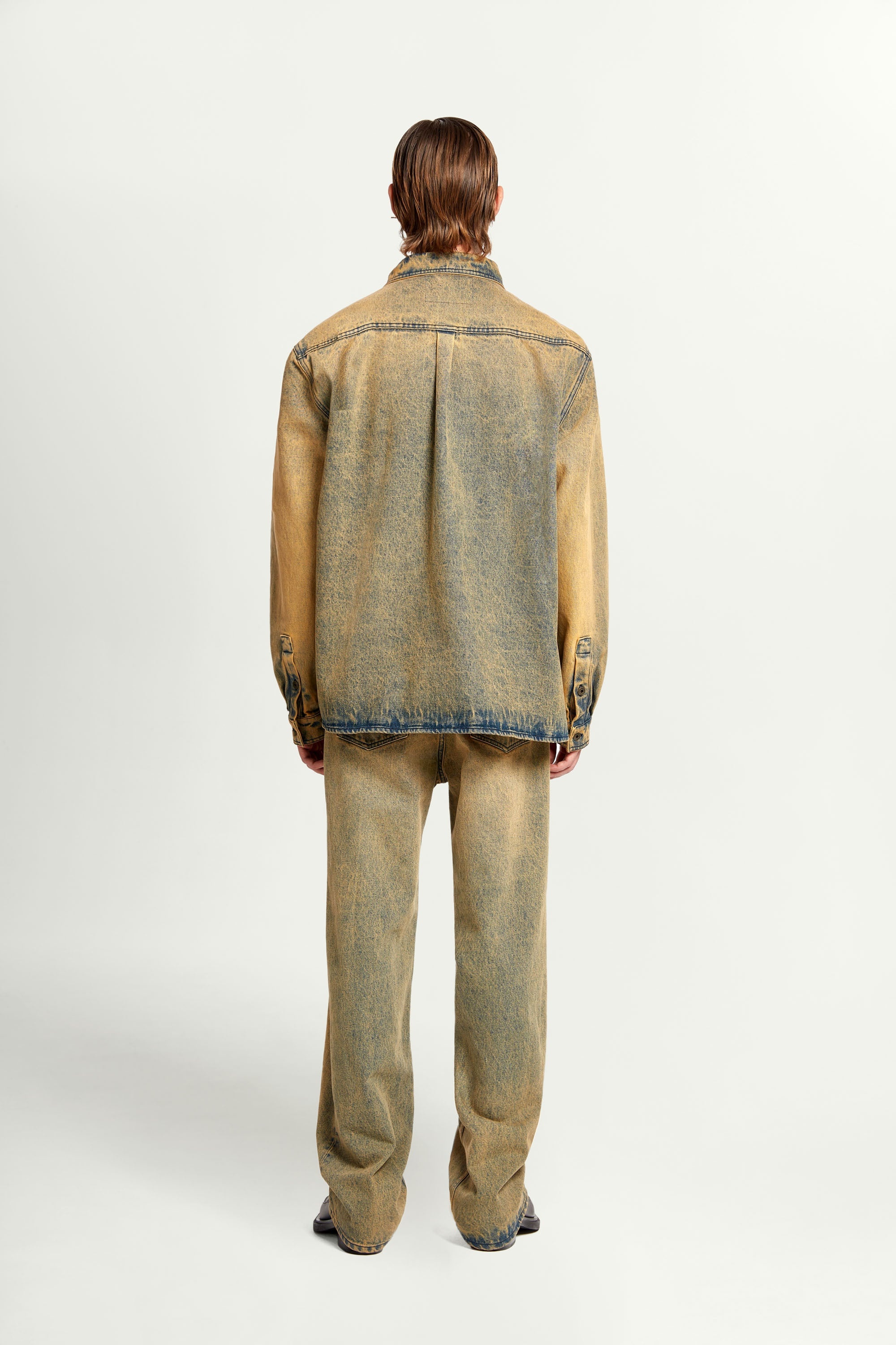 Pinched Logo Denim Shirt - 6