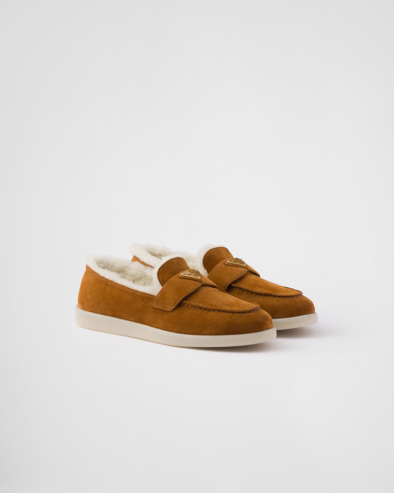 Suede and shearling loafers 1