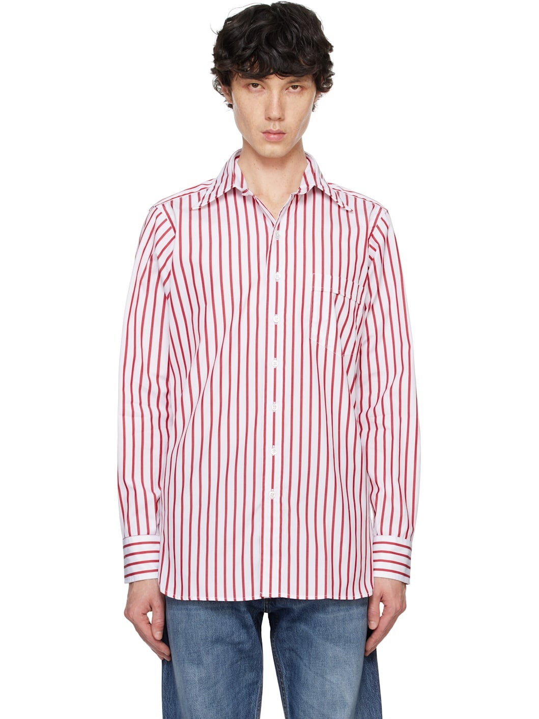Red & White Striped Shirt - 1