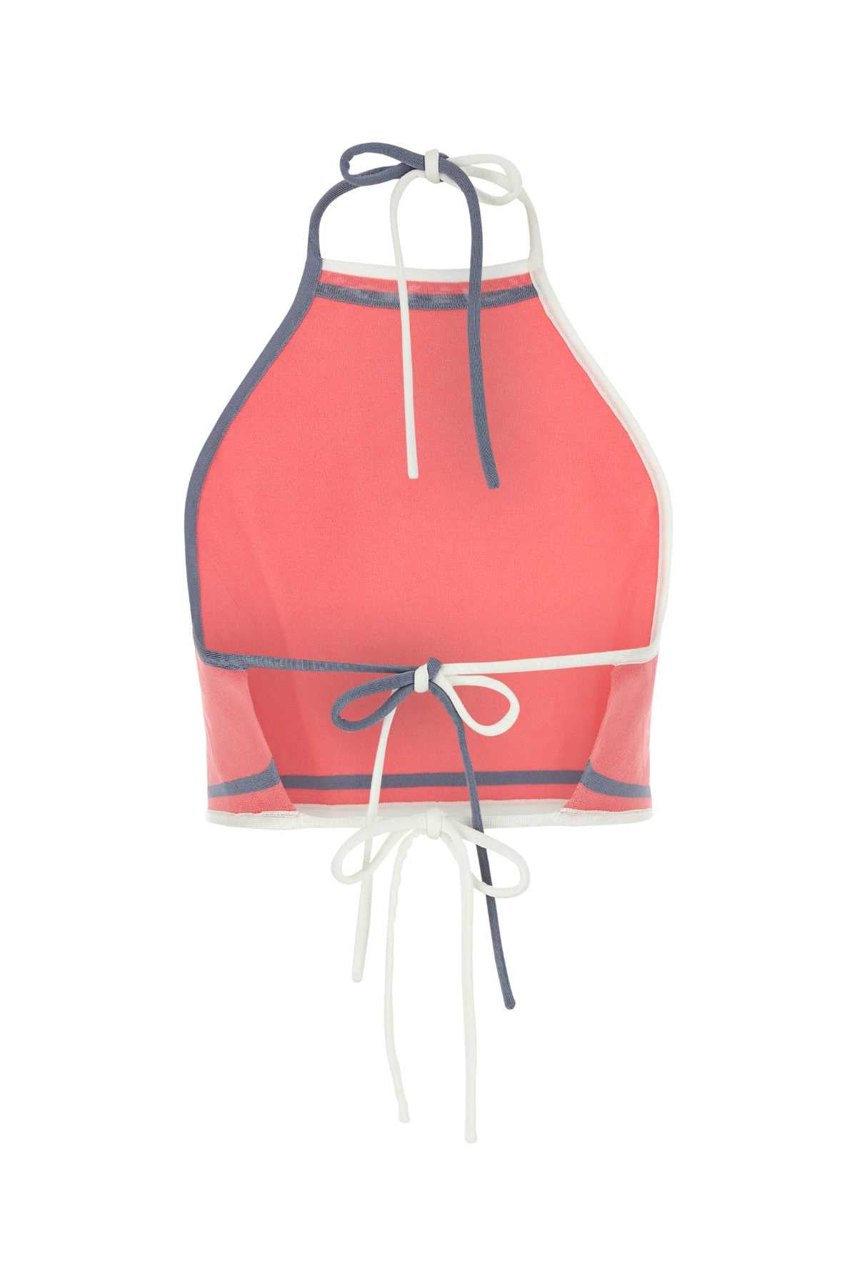Fendi Women Dark Pink Viscose Blend Crop Top - 2