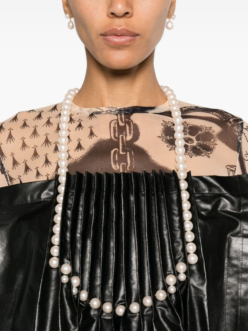 pearl-detail pleated blouse 5