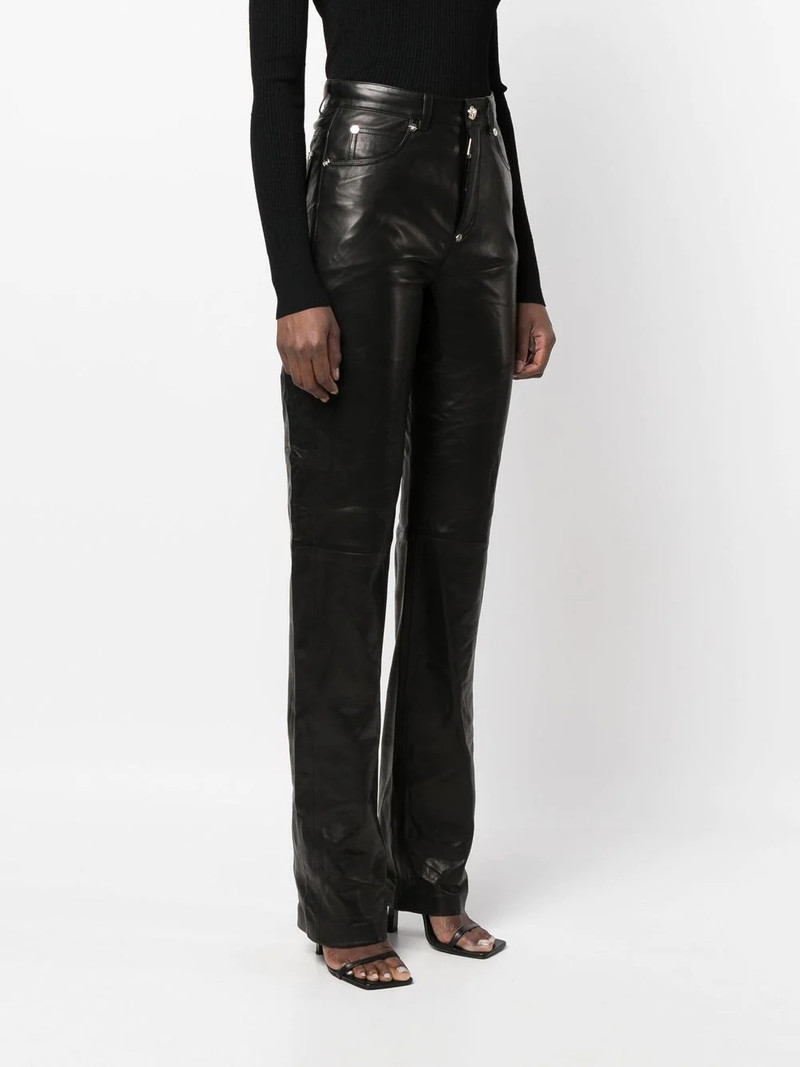 straight-leg lambskin trousers 3