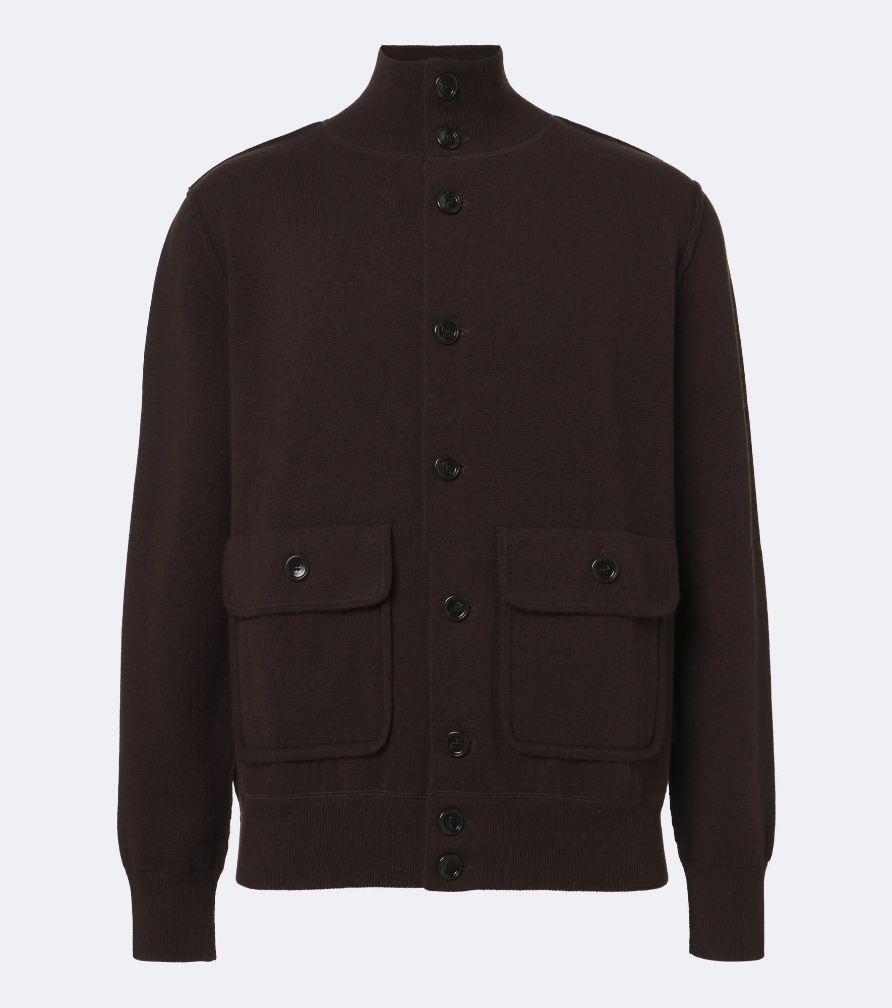 Knitted wool and cashmere cardigan - 1