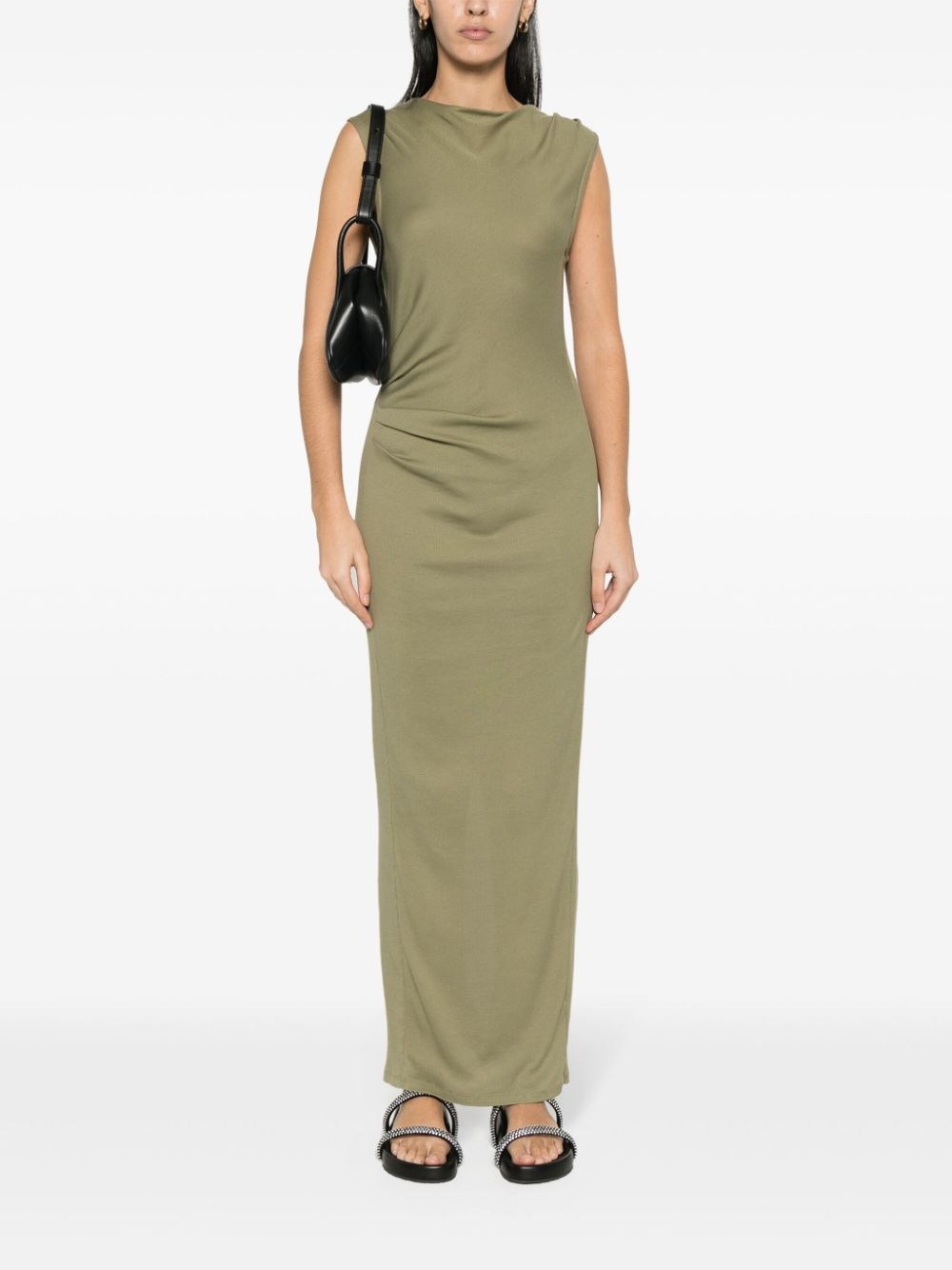 draped tube maxi dress - 2