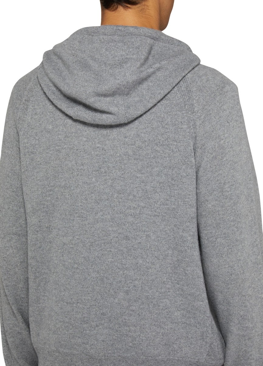 Zipped hoodie in cashmere - 5