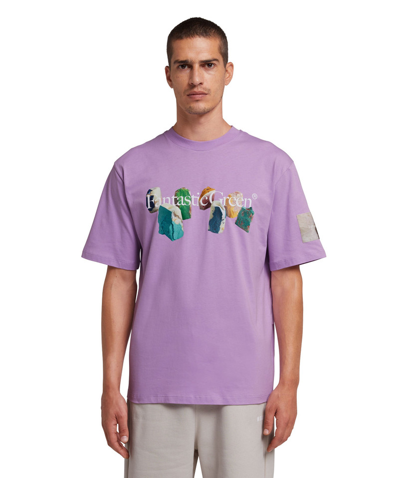 MSGM "FANTASTIC GREEN INVERSE SERIES" organic jersey cotton T-Shirt outlook