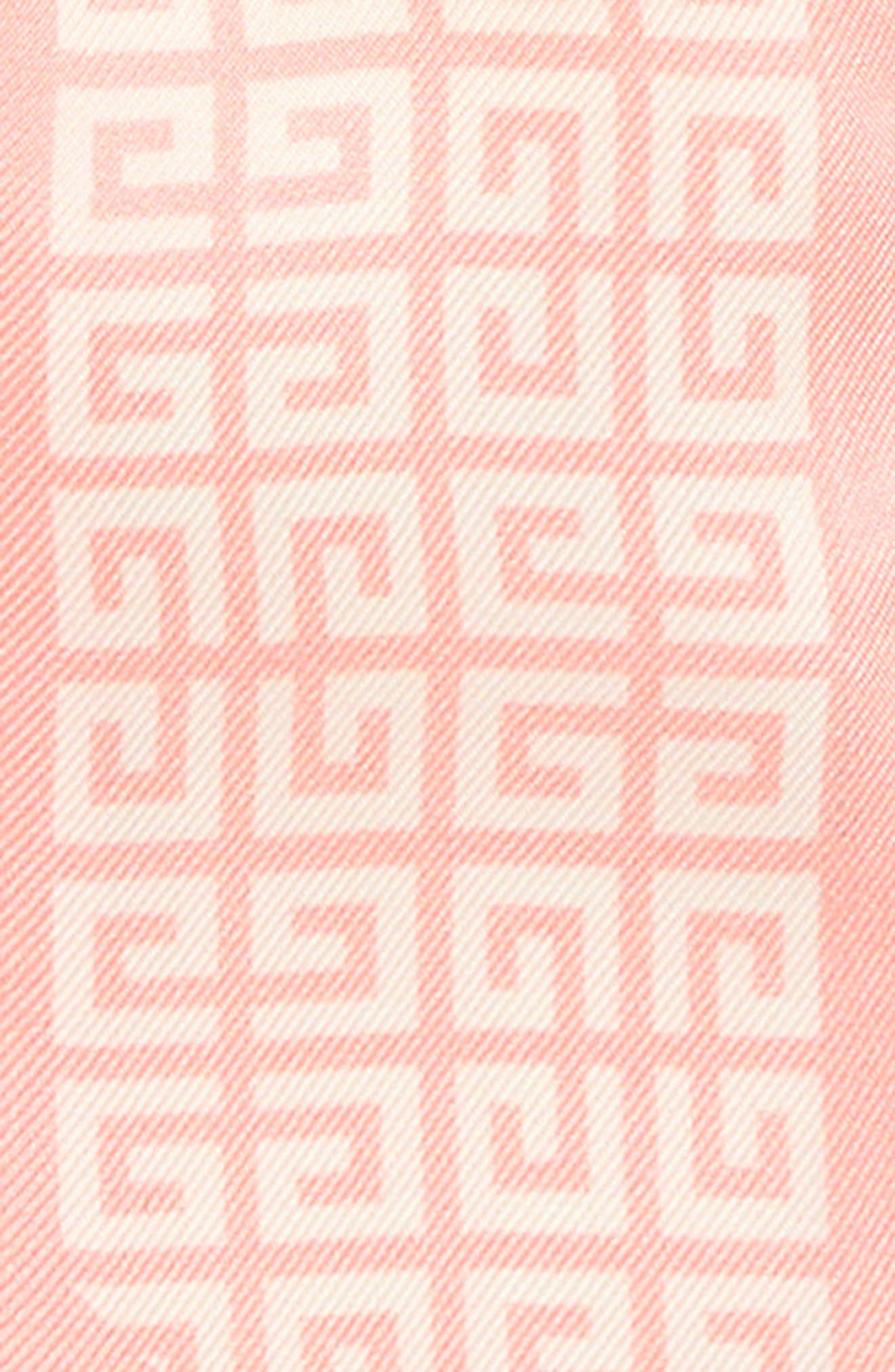 Givenchy 4G Print Silk Twilly Scarf in Straw/White at Nordstrom - 4