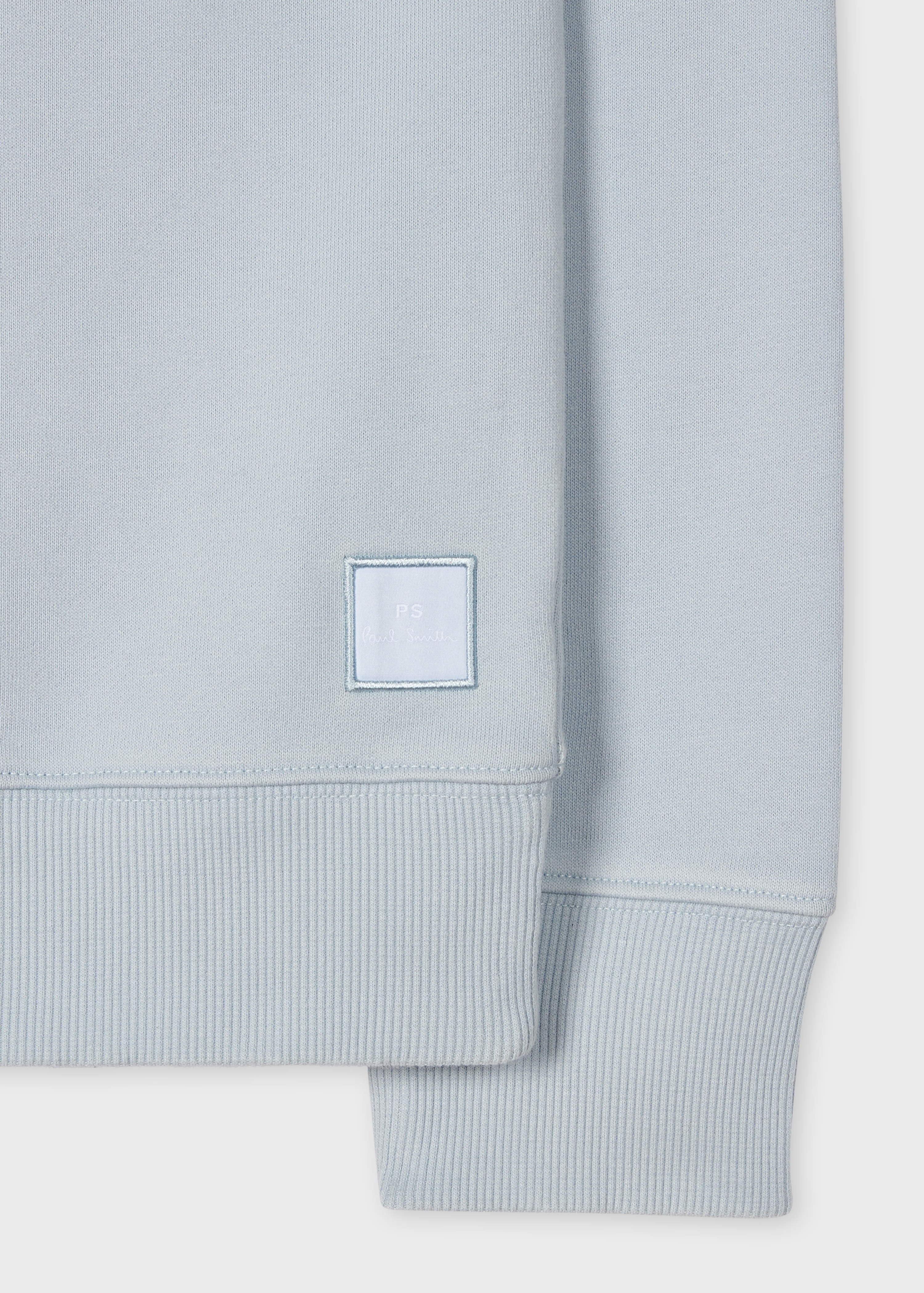 Light Blue Organic Cotton Zip-Neck Sweatshirt - 2