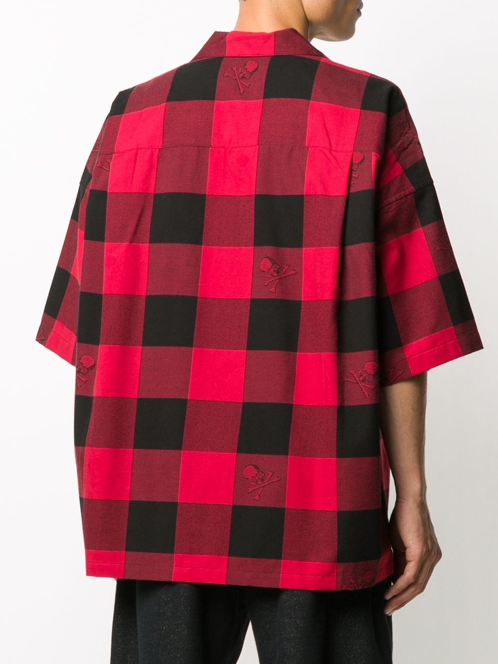 checkered-print short-sleeved shirt  - 4