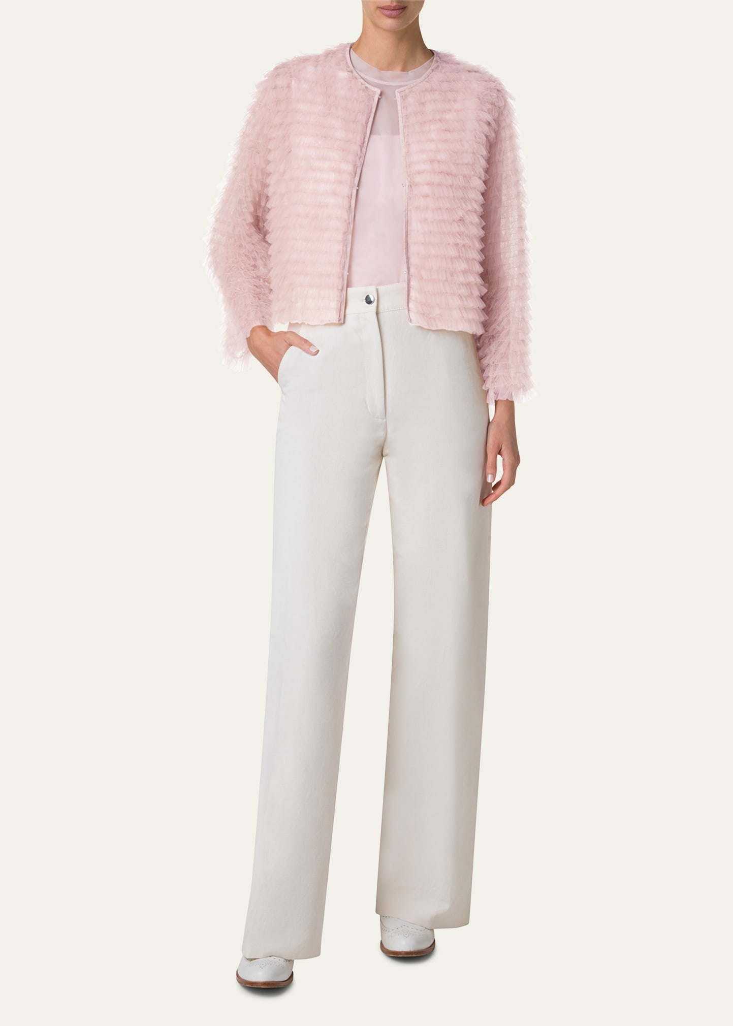 Alida Ruffle Tulle Jacket - 2