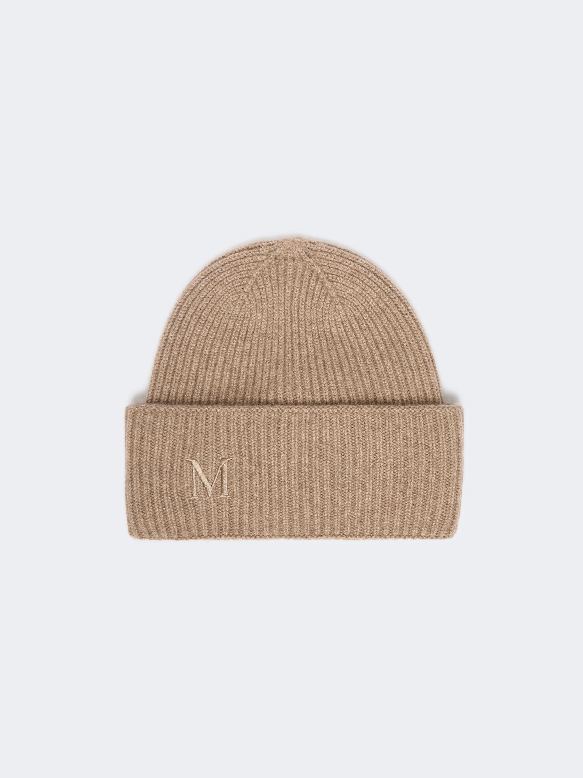 RETINA Ribbed cashmere beanie - HAZELNUT BROWN - 1
