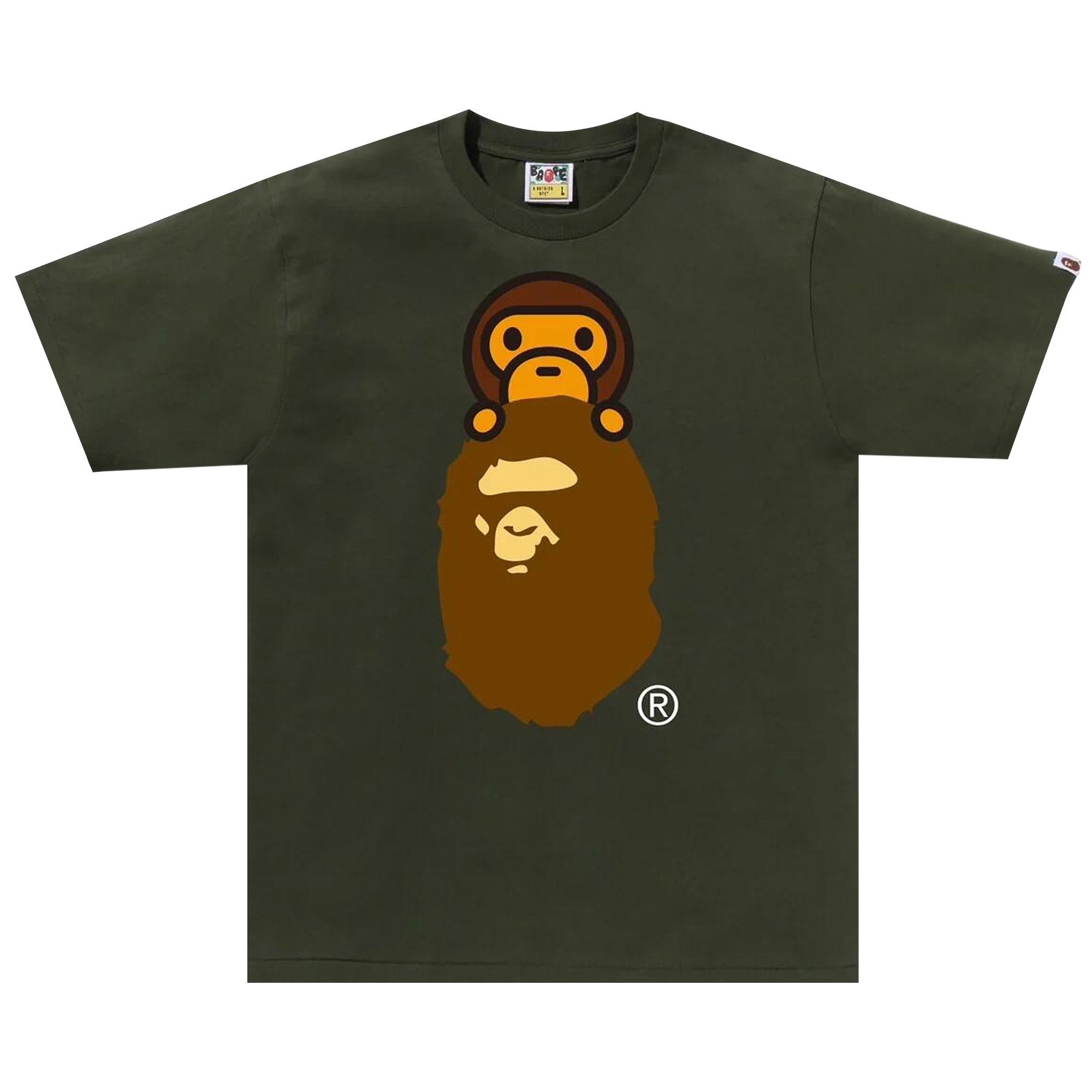 BAPE Milo On Ape Head Tee 'Olive Drab' - 1