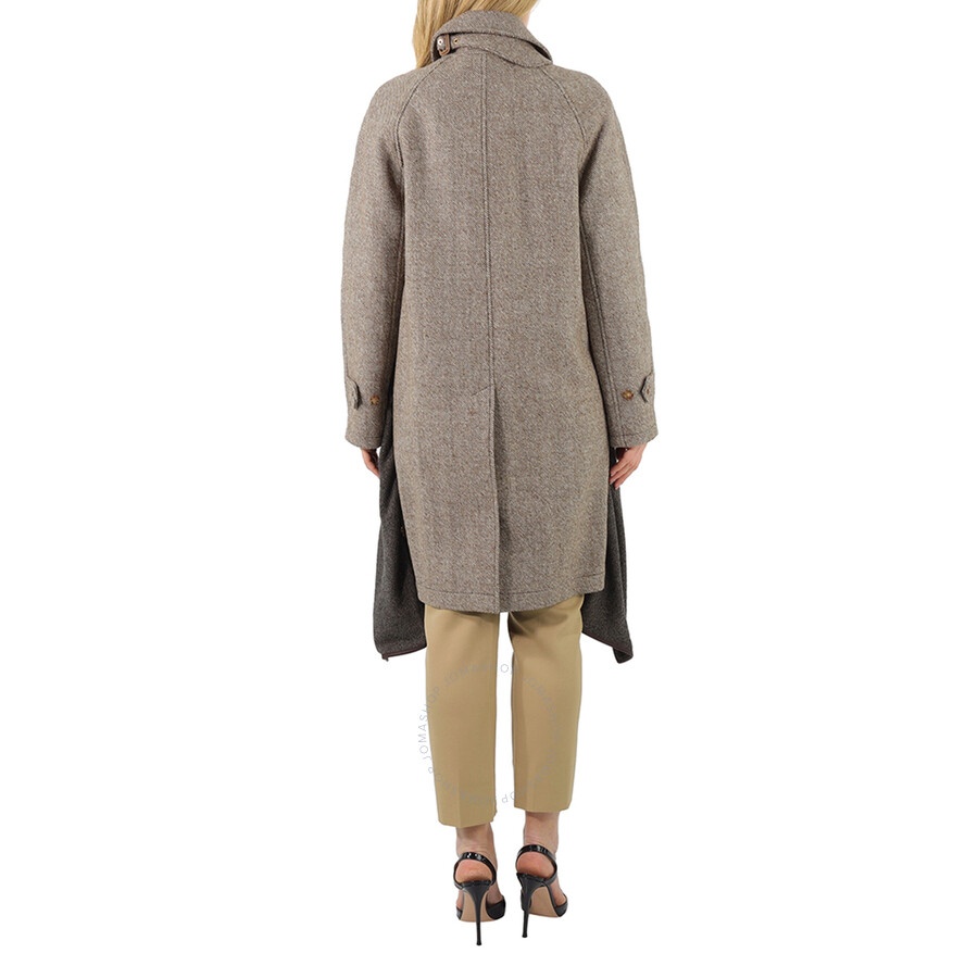 Burberry Scarf Detail Wool Mohair Tweed Car Coat - 6