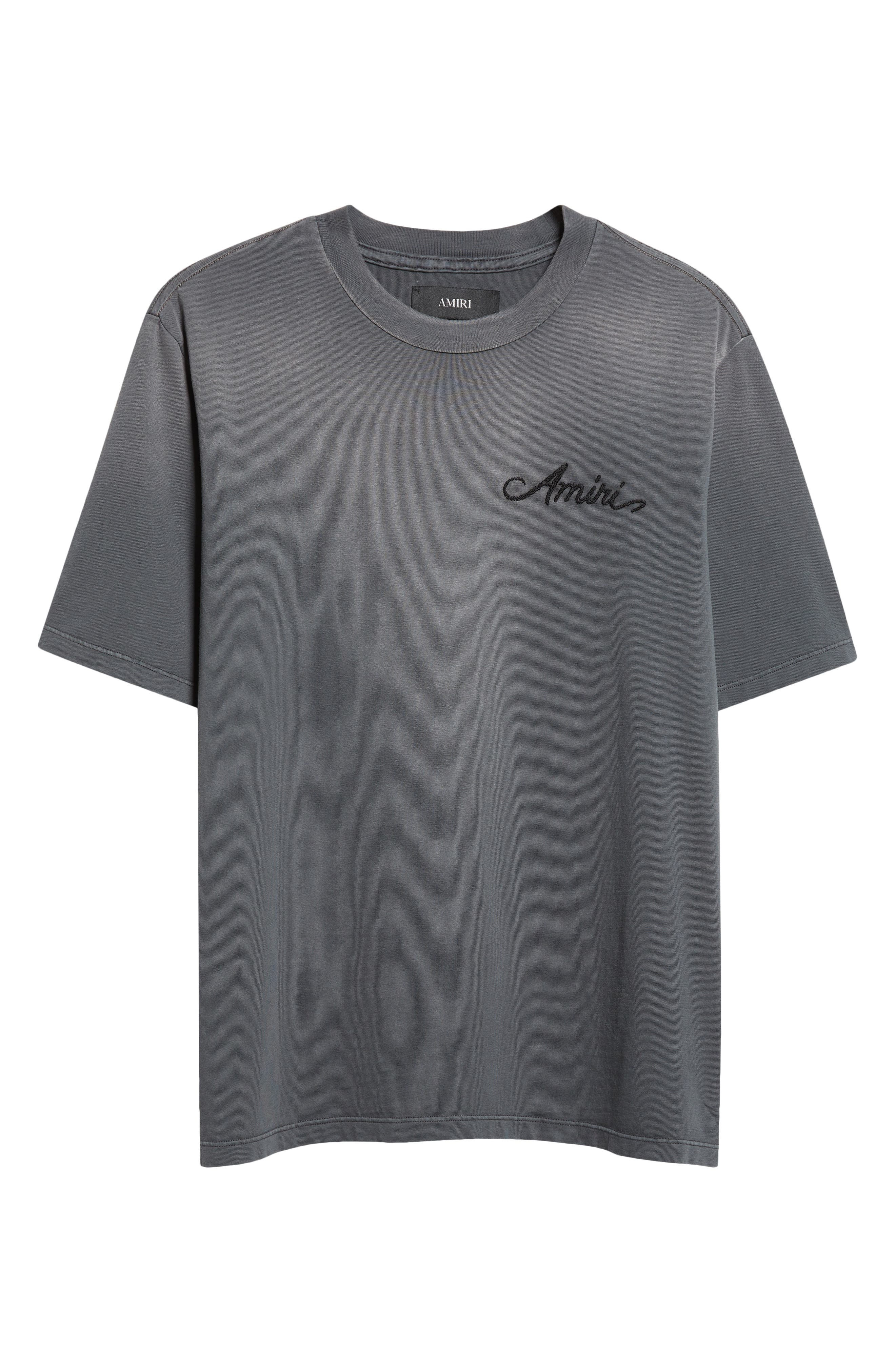 AMIRI Bleached Bandana Patch T-Shirt in Black at Nordstrom - 6