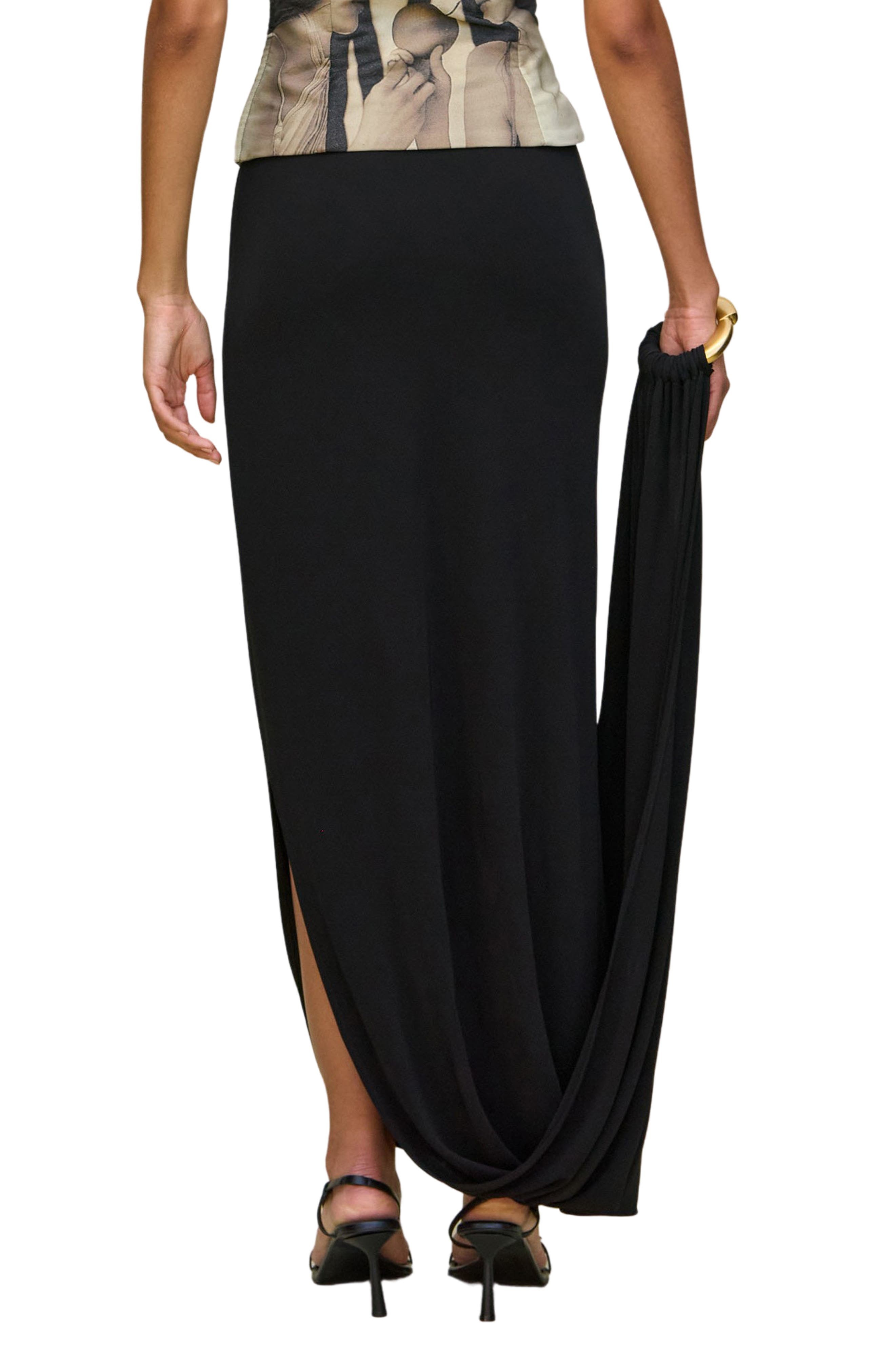 Cult Gaia Sola Bracelet Maxi Skirt in Black at Nordstrom - 2