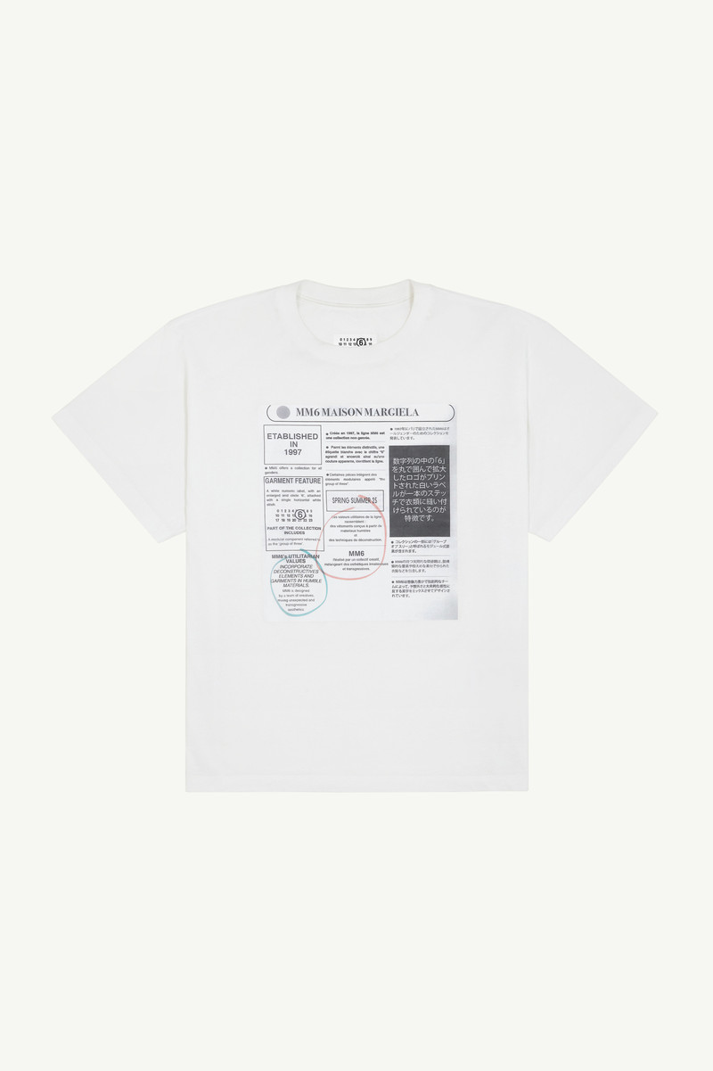 Newspaper print T-shirt - 1