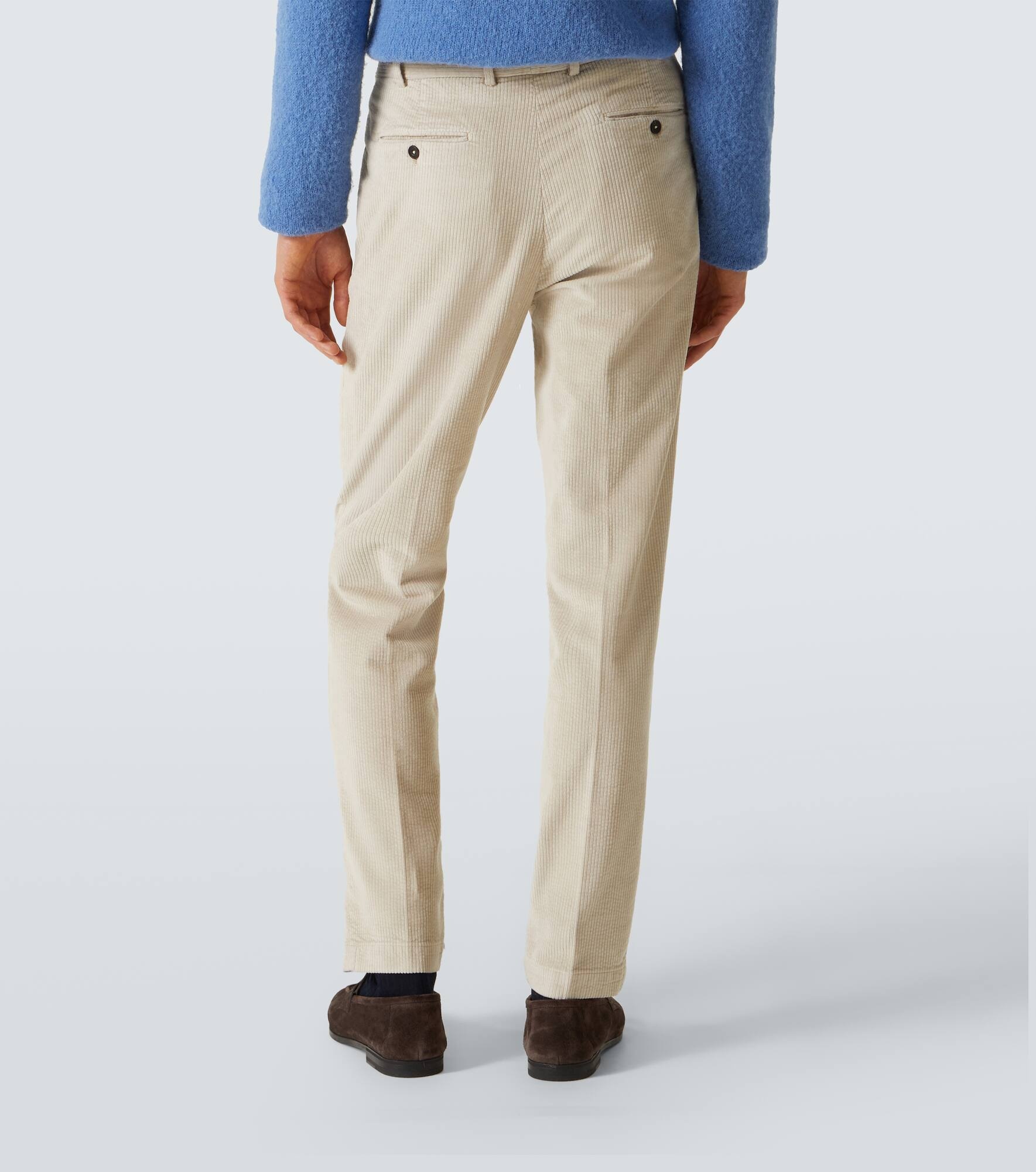Cotton and silk-blend corduroy straight pants - 4