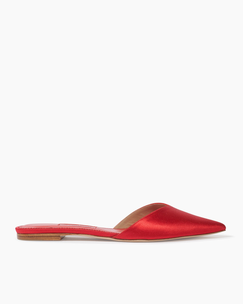 Satin Flat Mule 1
