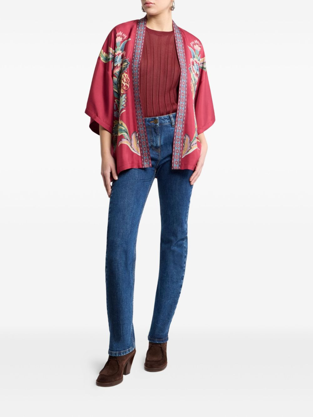 floral-print top - 2