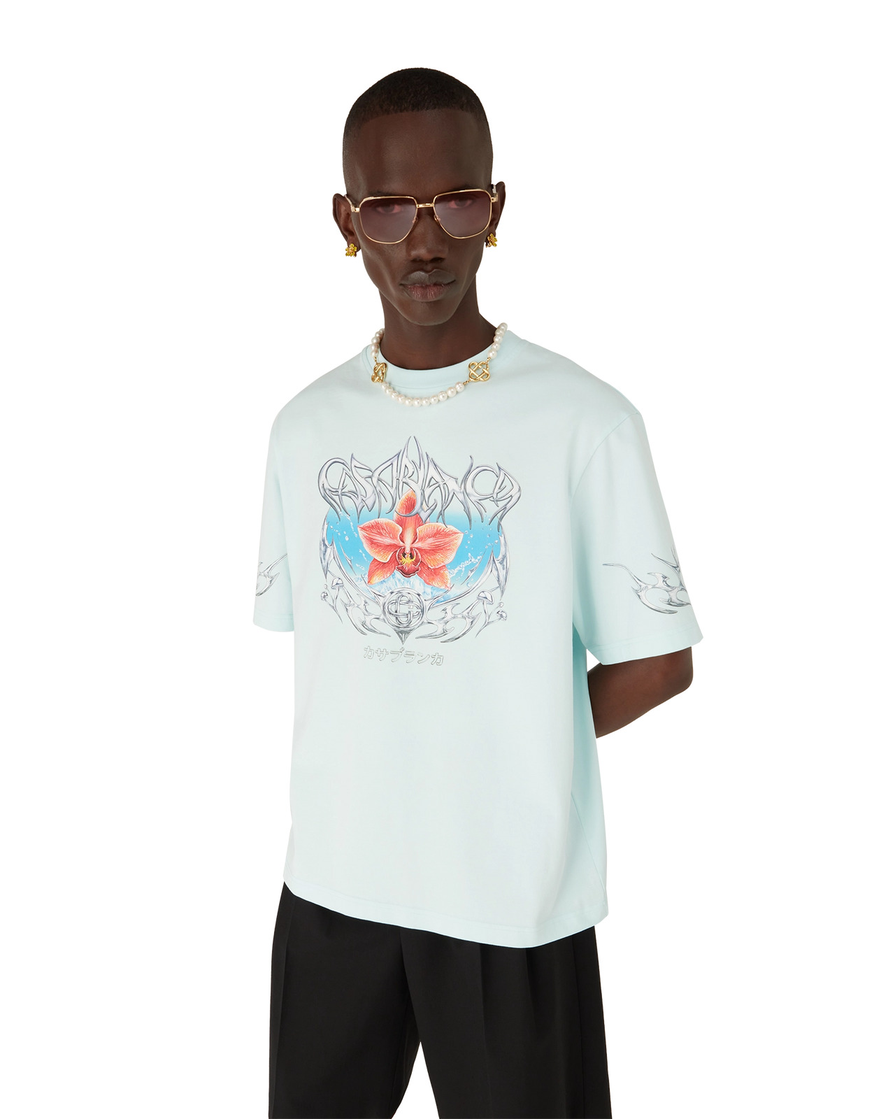 Blades Oversized Short Sleeve T-Shirt | Casablanca Paris - 5
