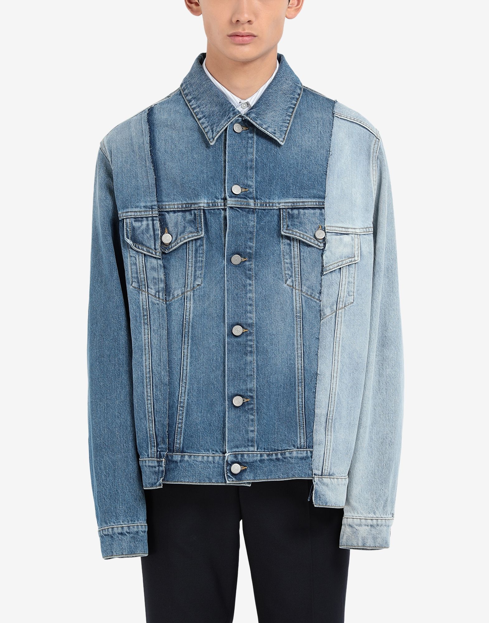 Spliced denim jacket - 5