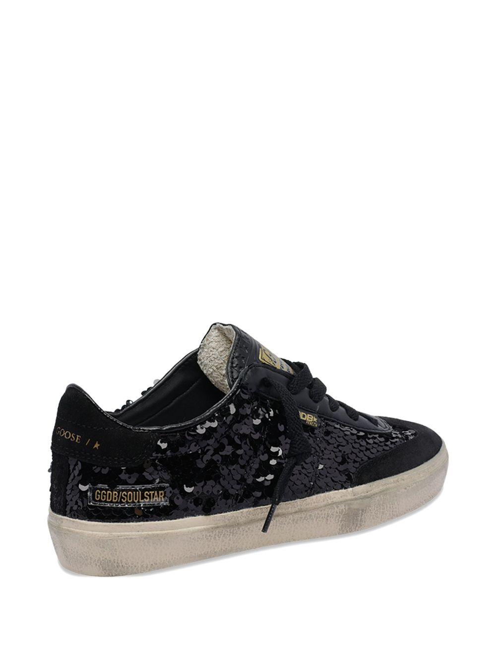 sequin-embellished round-toe sneakers - 4