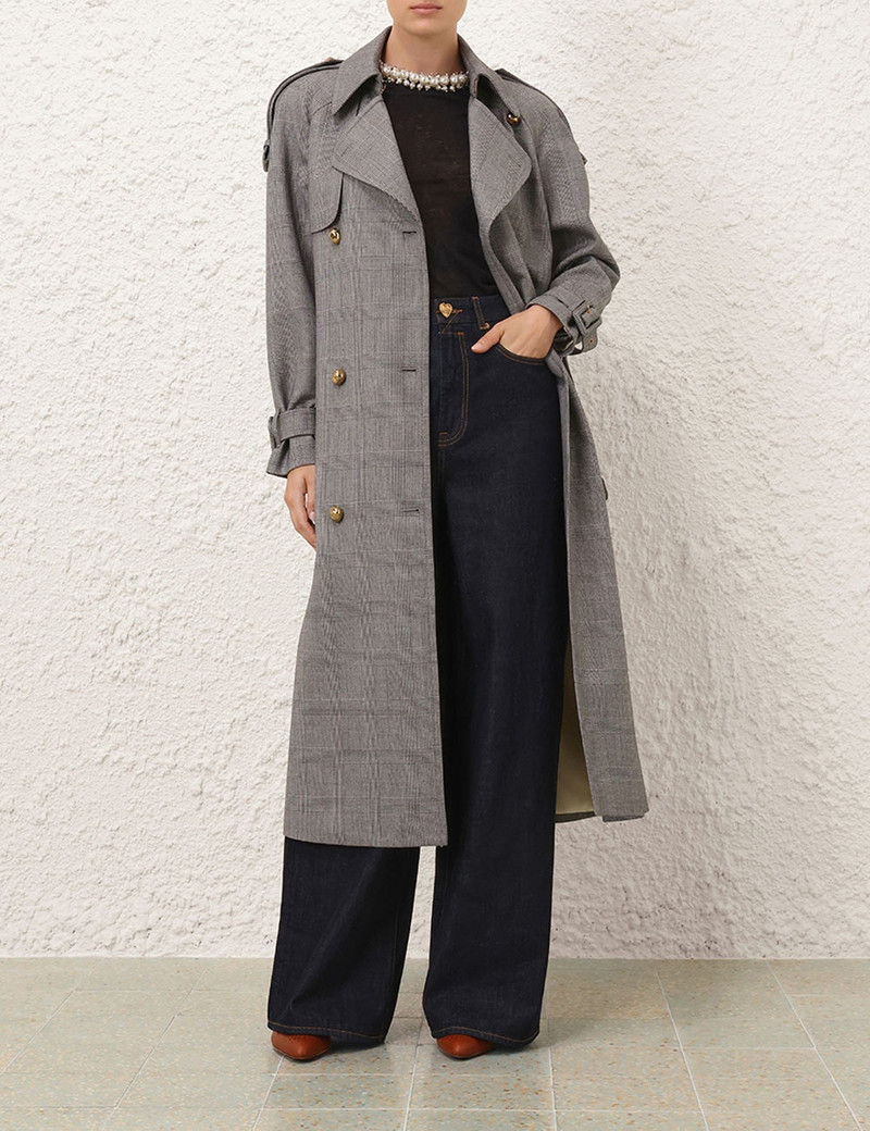 CHECK TRENCH COAT 7