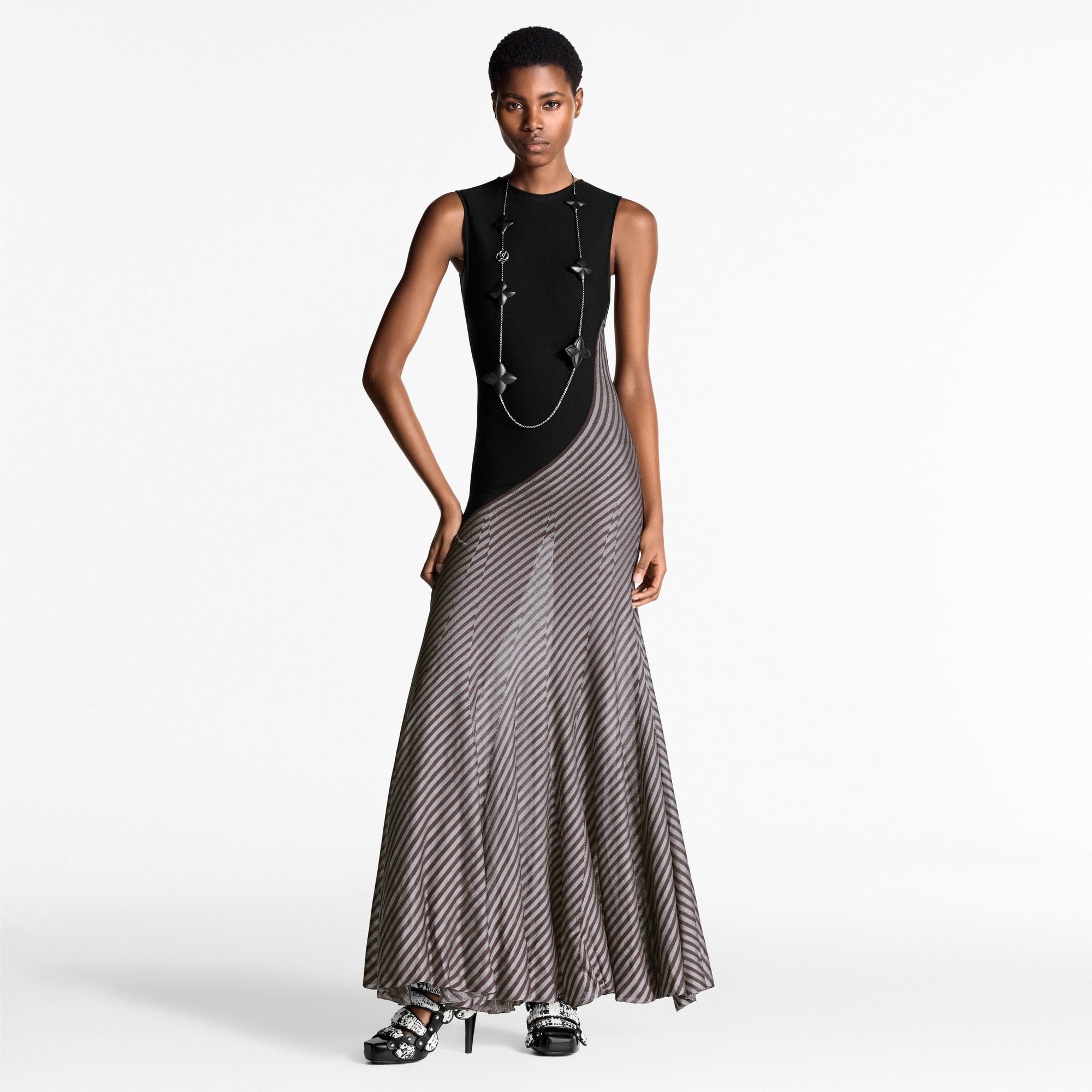Striped Side-Tie Dress - 4