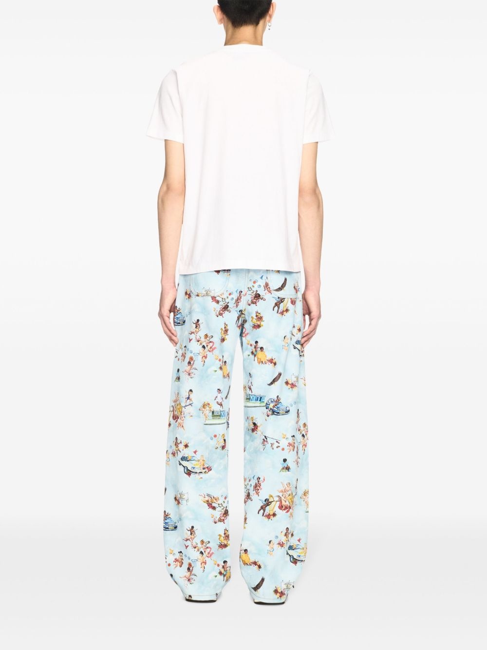 fresco-print jeans - 4
