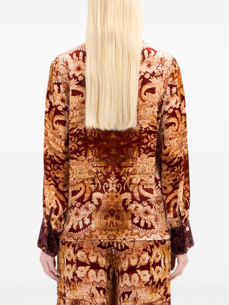 damask-print velvet shirt 3