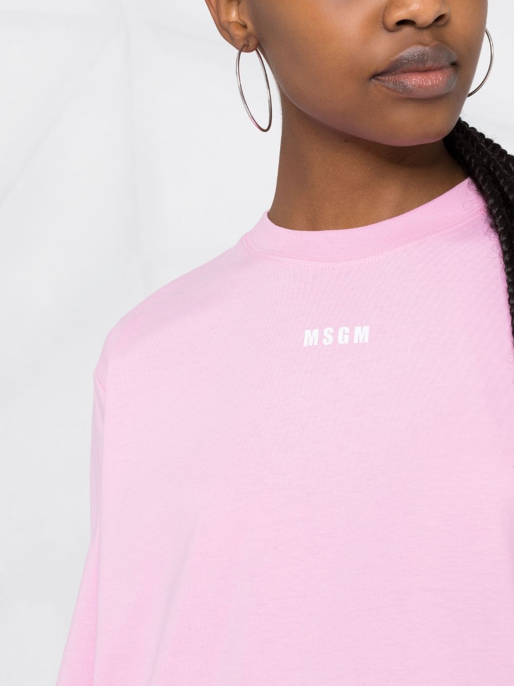 logo-print cotton top - 3