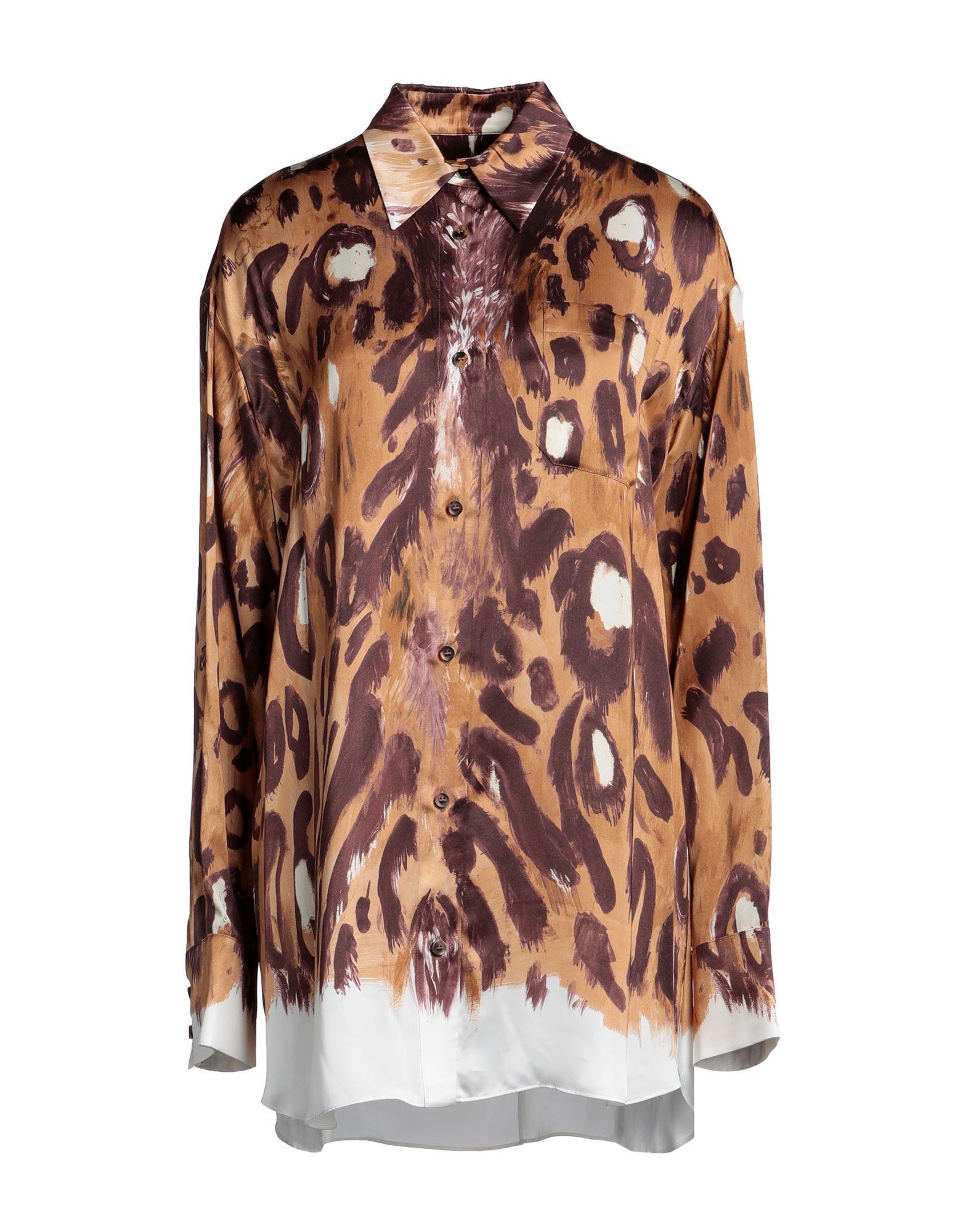 Brown Women's Patterned Shirts & Blouses - 1