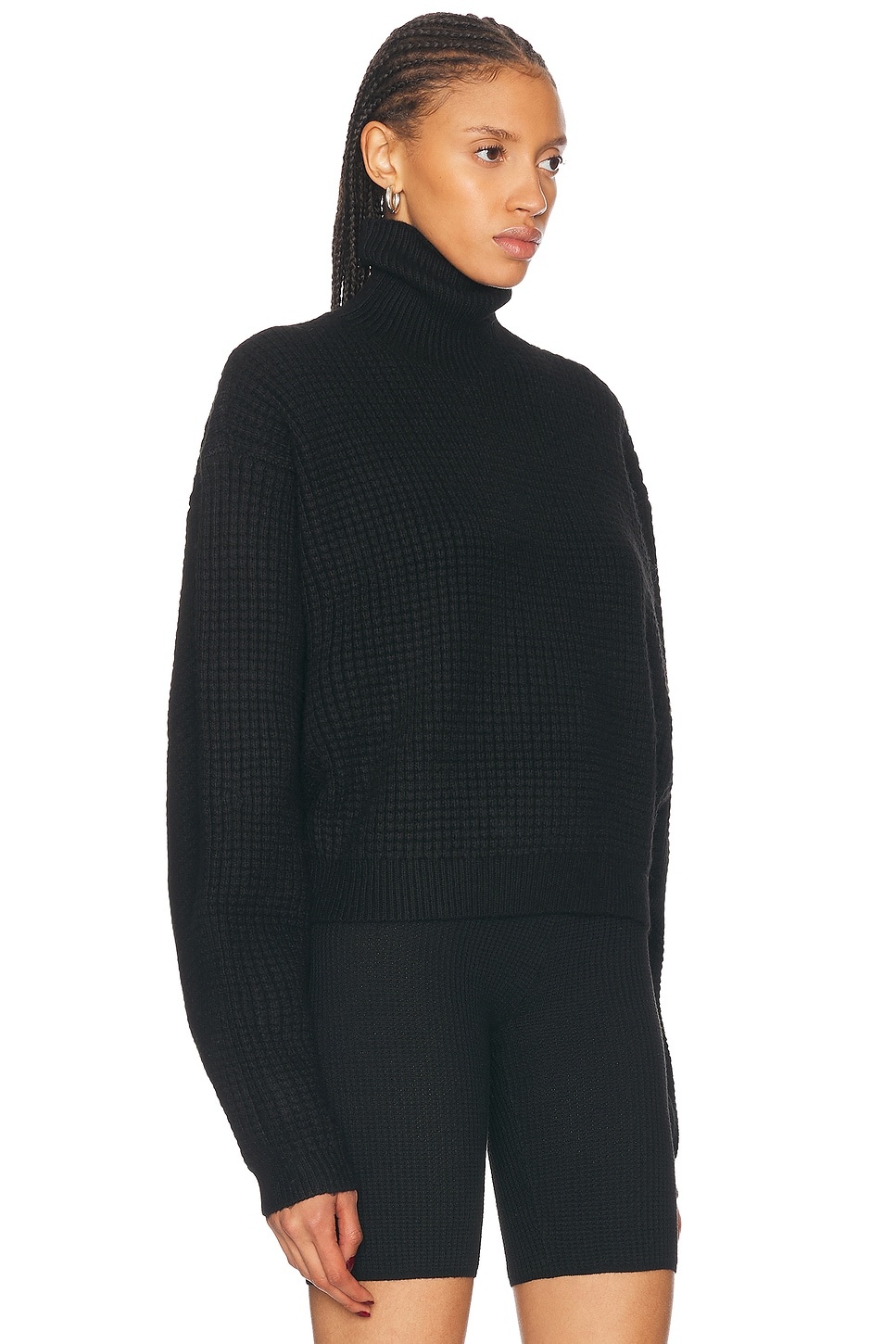 Cropped Turtleneck Sweater - 2