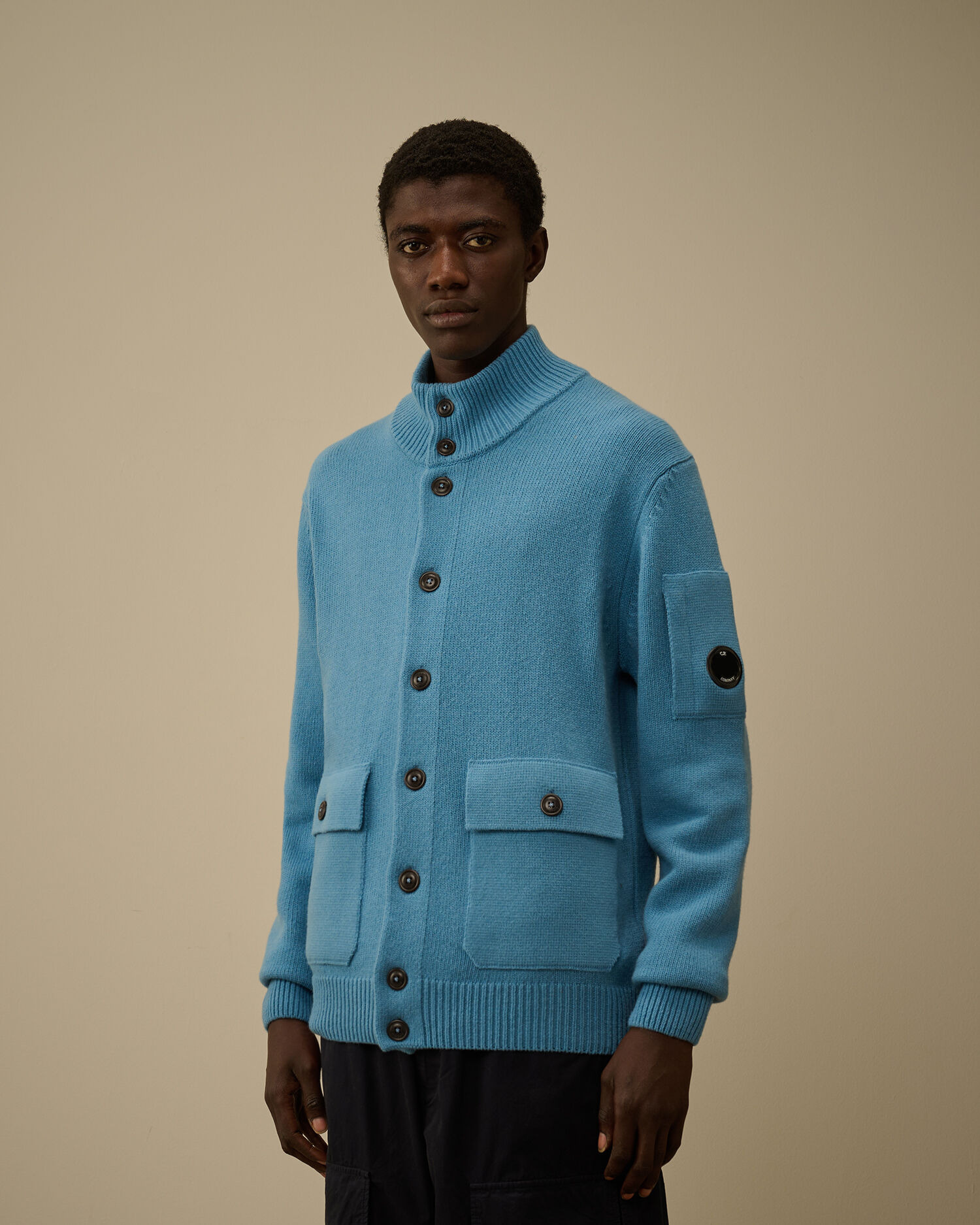 Lambswool GRS Buttoned Sweater - 3