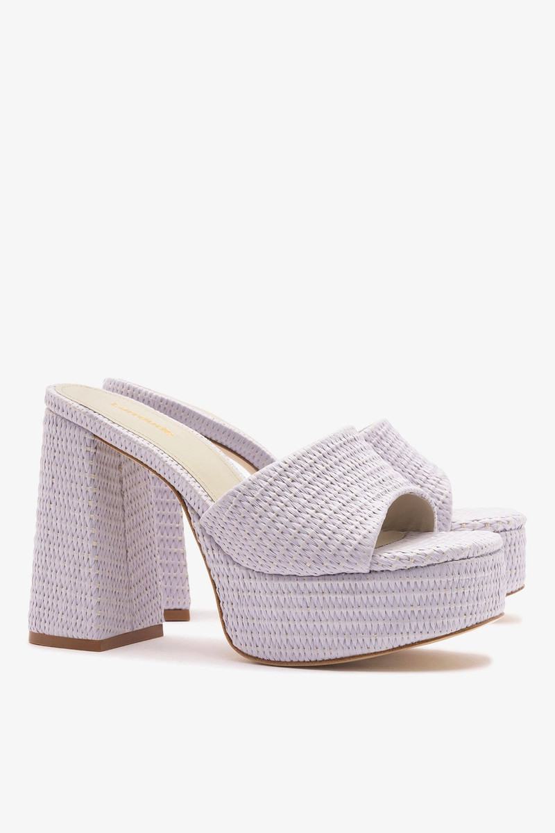 Dolly Mule Lilac Raffia 3