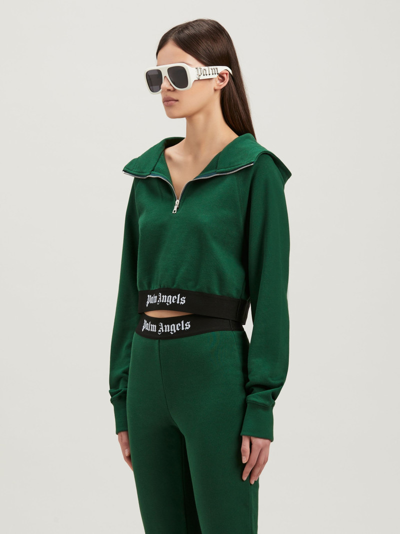 Logo Tape Zipped Hoodie 4