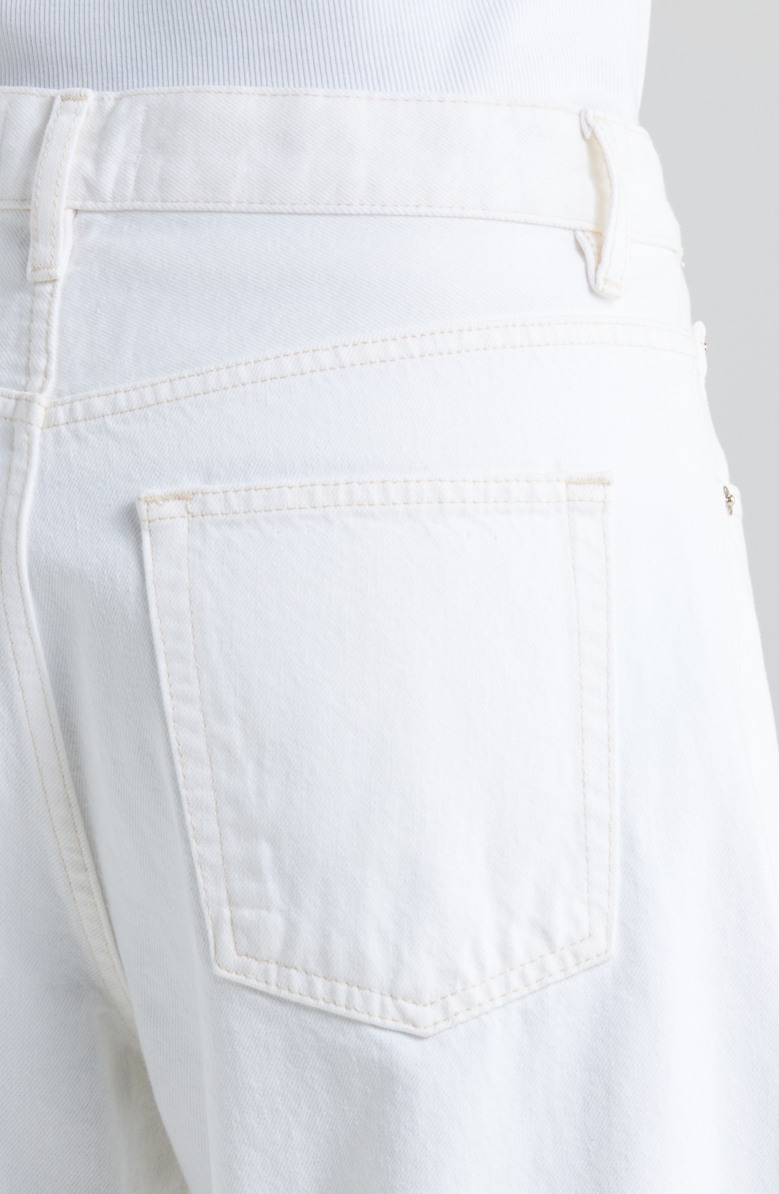 FRAME The Bubble Baggy Jeans in Au Natural Clean at Nordstrom - 4