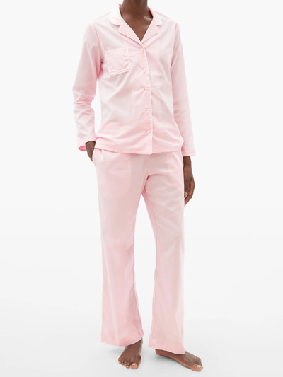 Derek Rose Amalfi piped cotton-poplin pyjamas outlook