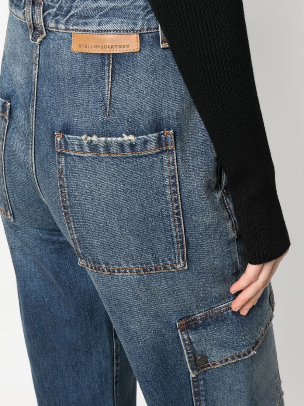 cargo-pockets straight-leg jeans - 5