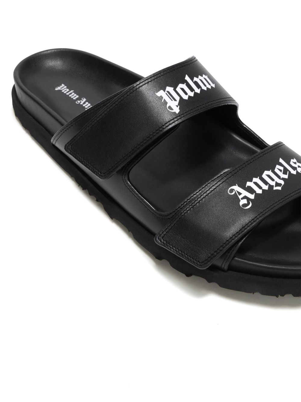 logo leather sandals - 4