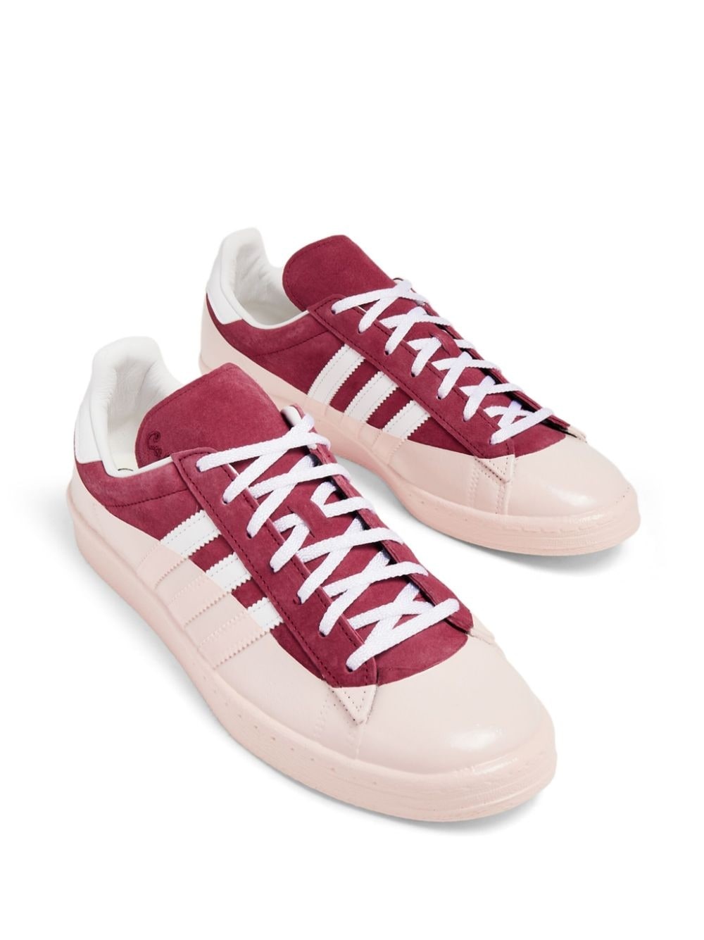 panelled lace-up sneakers - 4