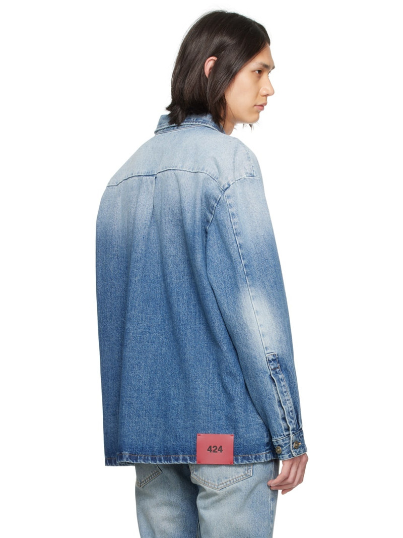 Indigo Faded Denim Shirt 3