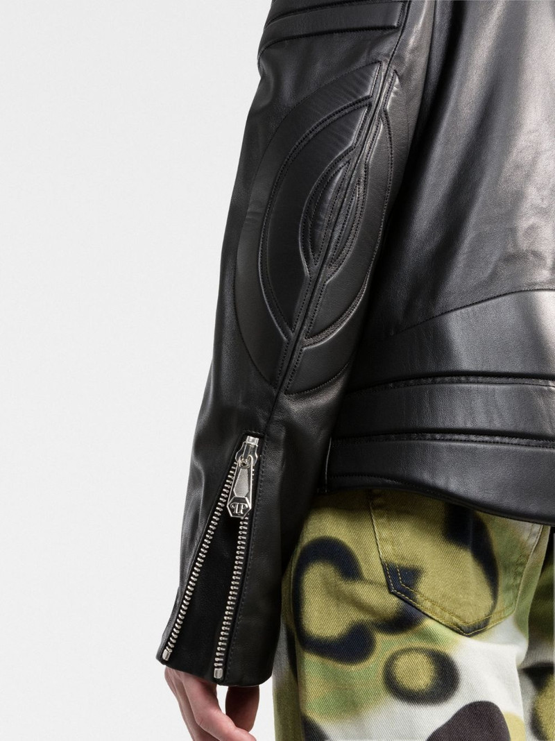 Doberman-print moto jacket 5