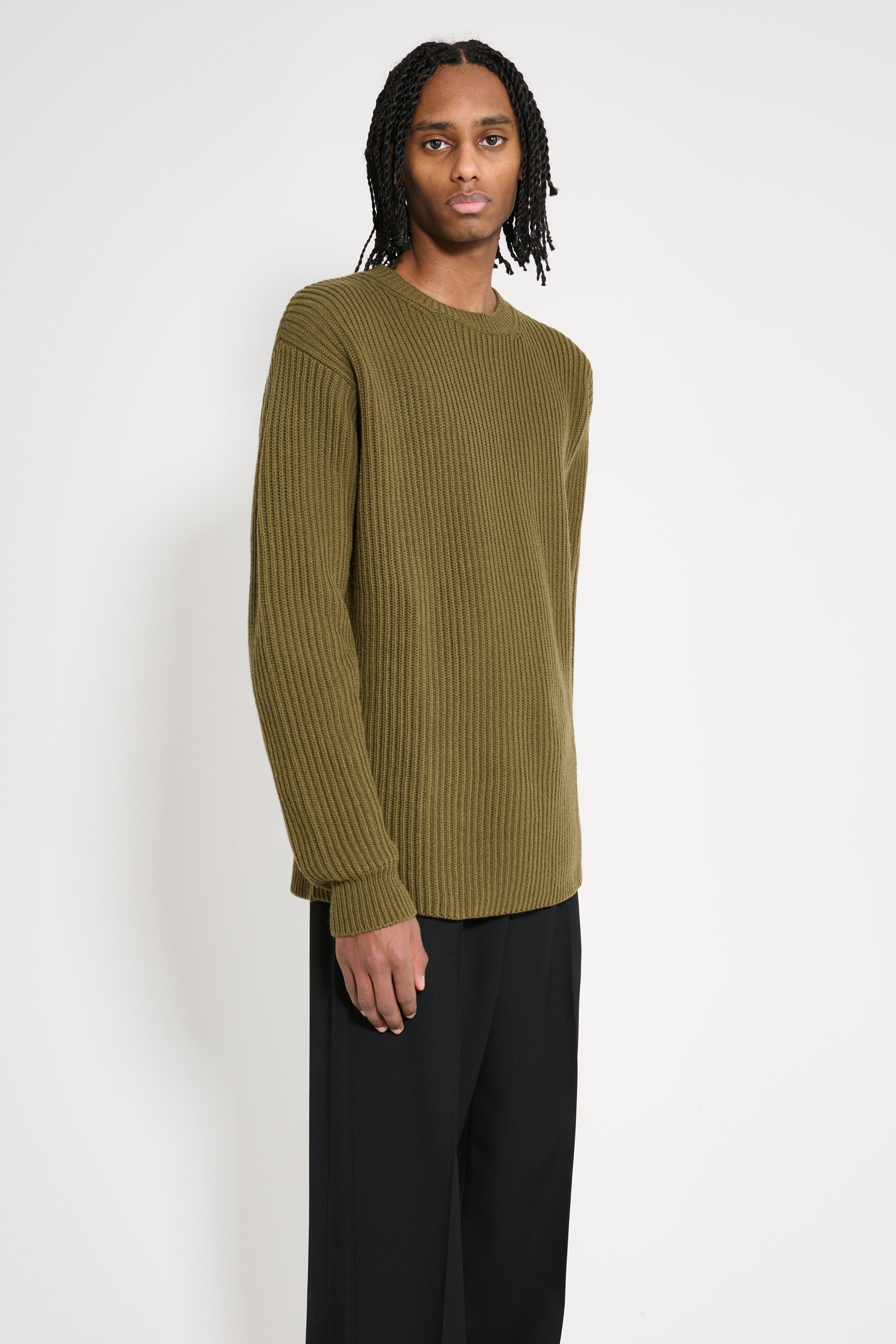 JIL SANDER+ LONG SLEEVE JUMPER THYME GREEN - 3