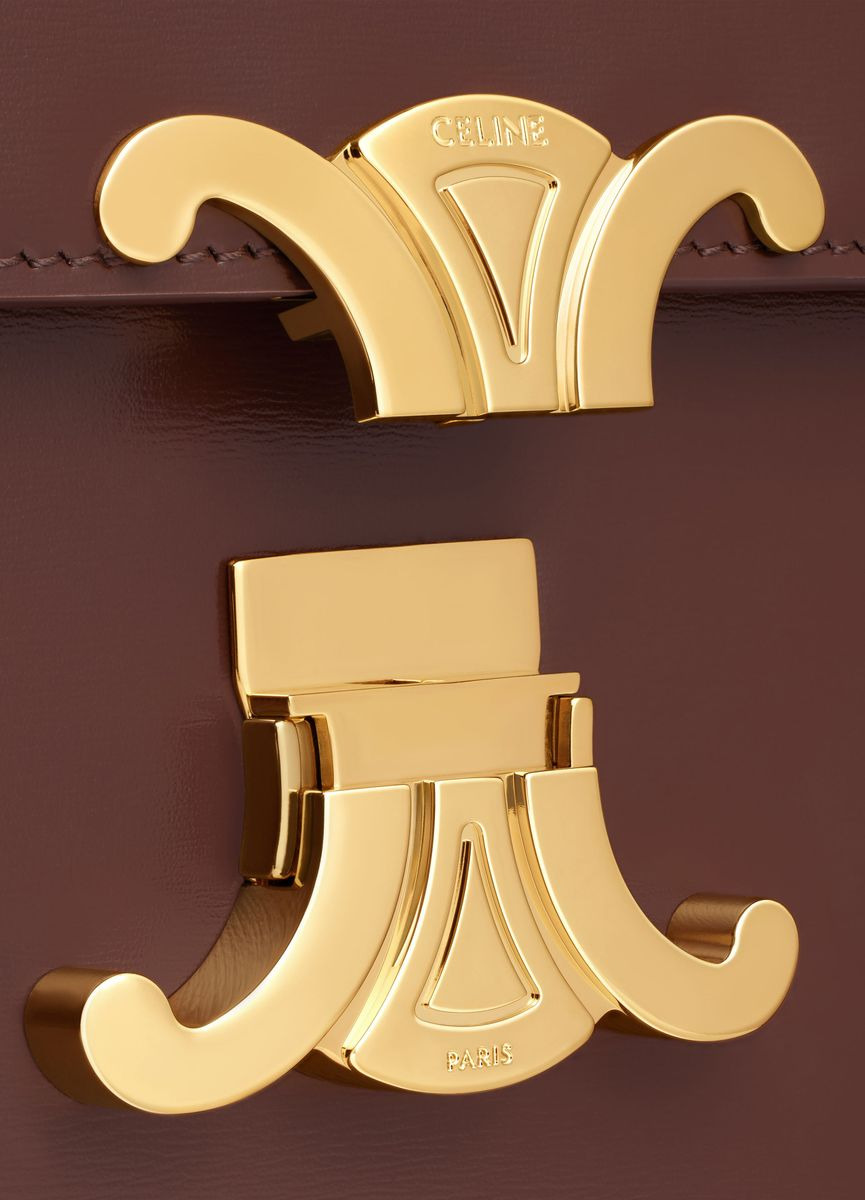 Medium Triomphe Bag in Shiny Calfskin - 5